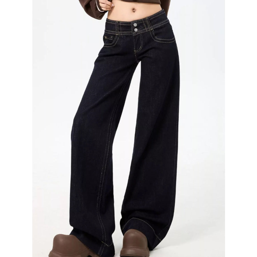 Low-Rise Wide-Leg Jeans Apparel and Accessories