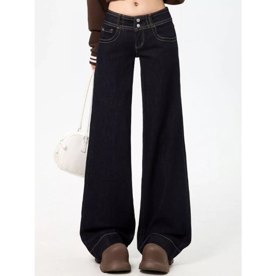 Low-Rise Wide-Leg Jeans Apparel and Accessories