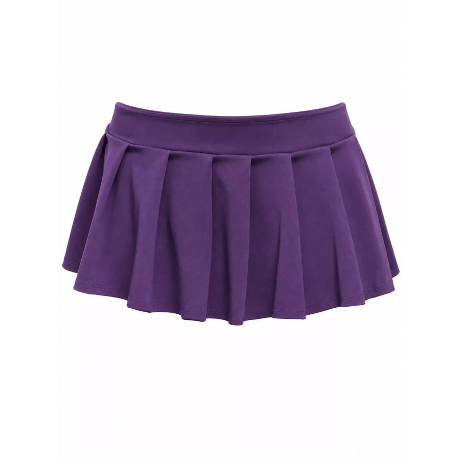 Low Waist Pleated Micro Mini Skirt Apparel and Accessories