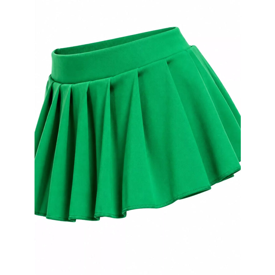 Low Waist Pleated Micro Mini Skirt Apparel and Accessories