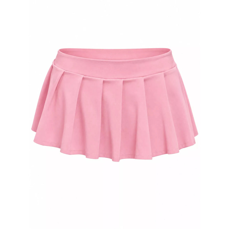 Low Waist Pleated Micro Mini Skirt Apparel and Accessories