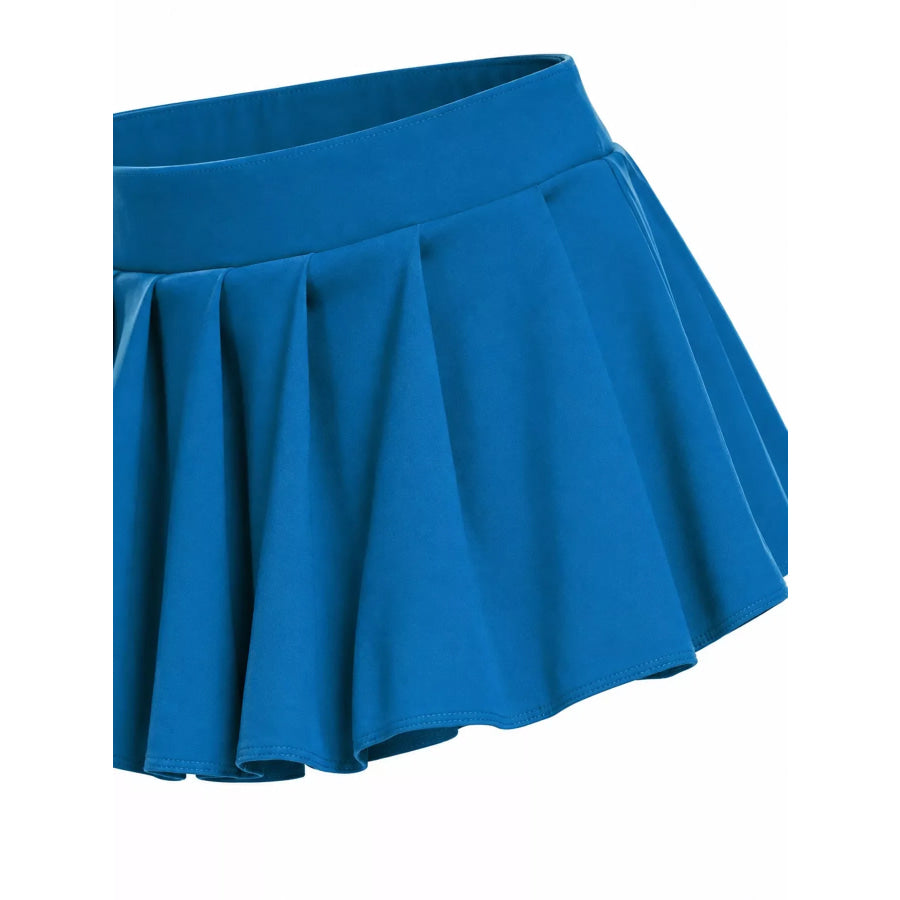 Low Waist Pleated Micro Mini Skirt Apparel and Accessories