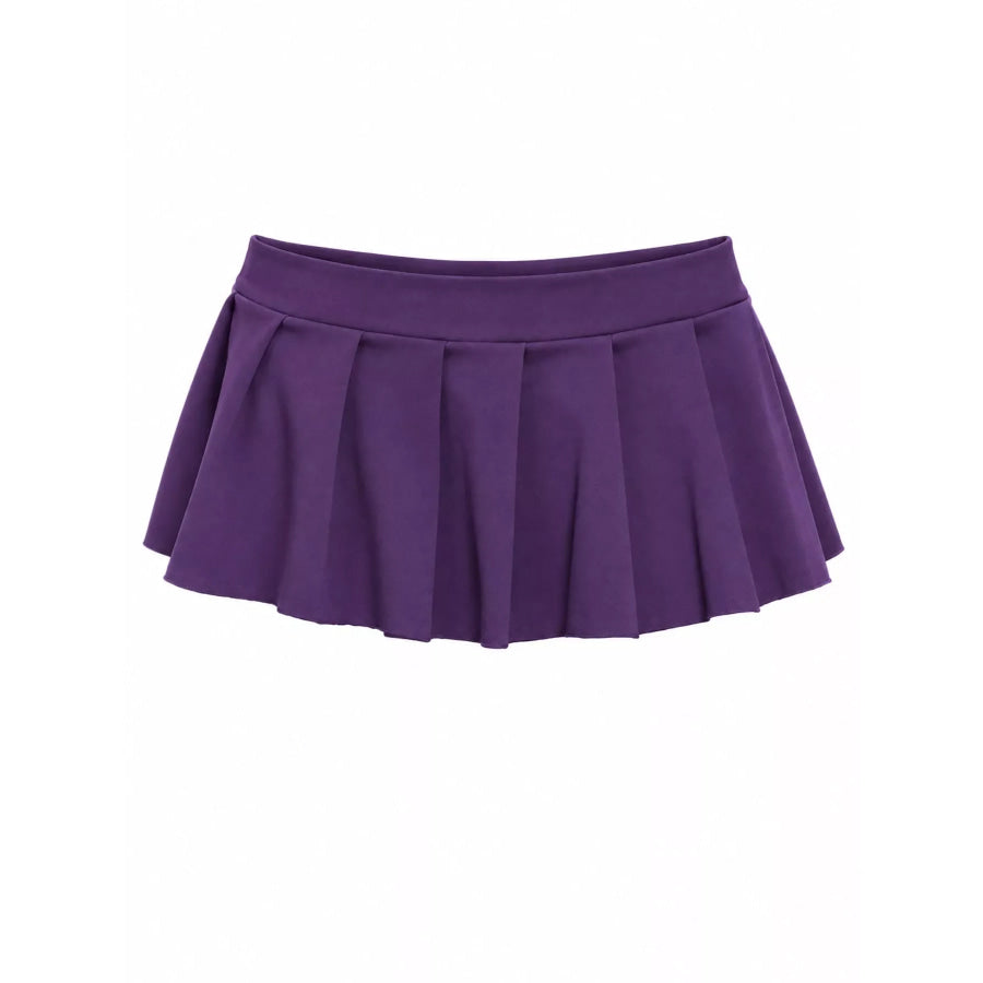 Low Waist Pleated Micro Mini Skirt Apparel and Accessories