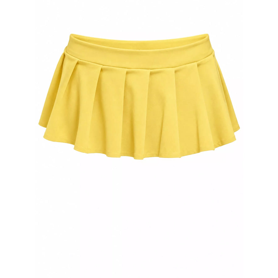 Low Waist Pleated Micro Mini Skirt Apparel and Accessories