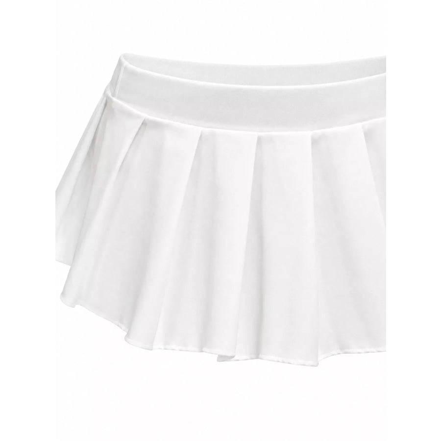 Low Waist Pleated Micro Mini Skirt Apparel and Accessories