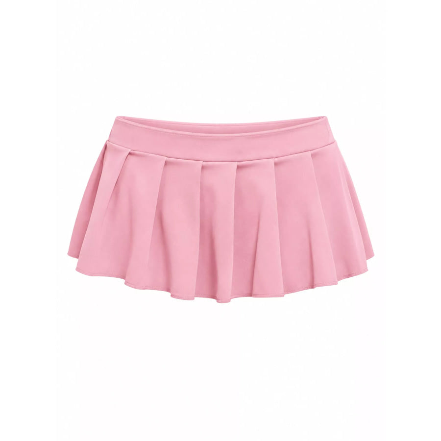 Low Waist Pleated Micro Mini Skirt Apparel and Accessories