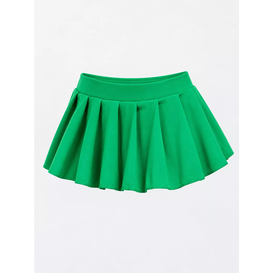 Low Waist Pleated Micro Mini Skirt Apparel and Accessories
