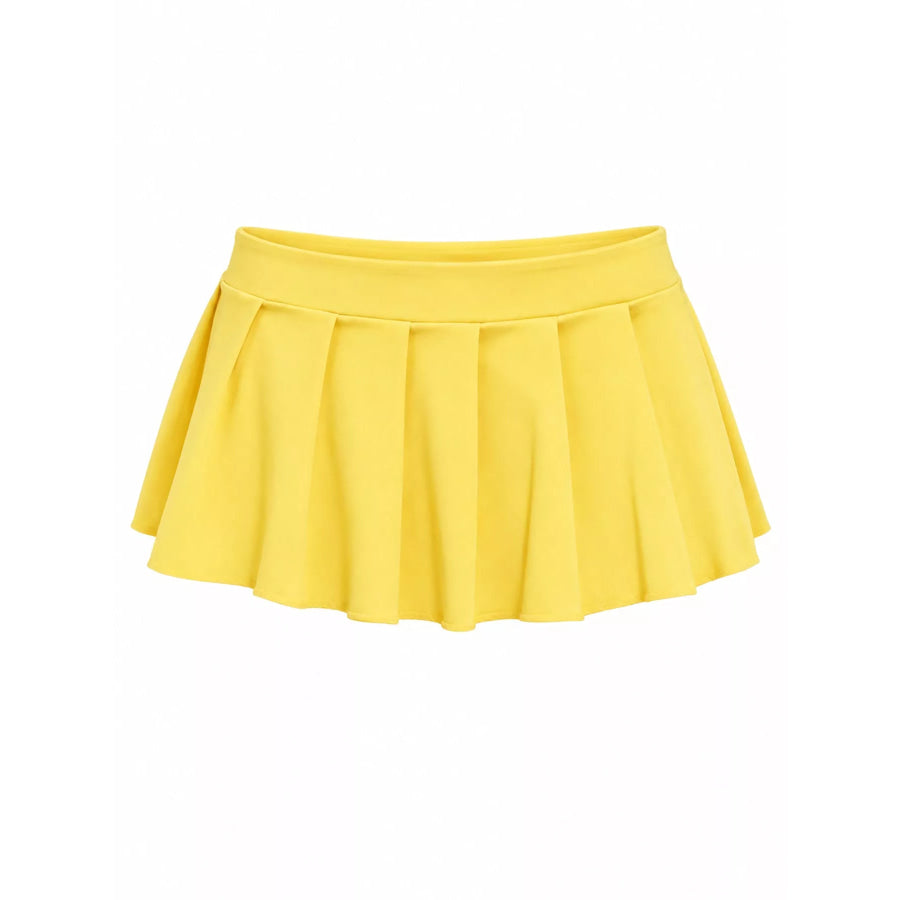 Low Waist Pleated Micro Mini Skirt Apparel and Accessories