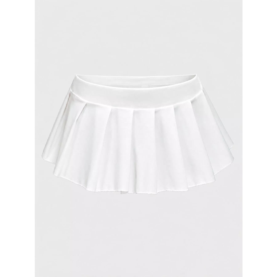 Low Waist Pleated Micro Mini Skirt Apparel and Accessories