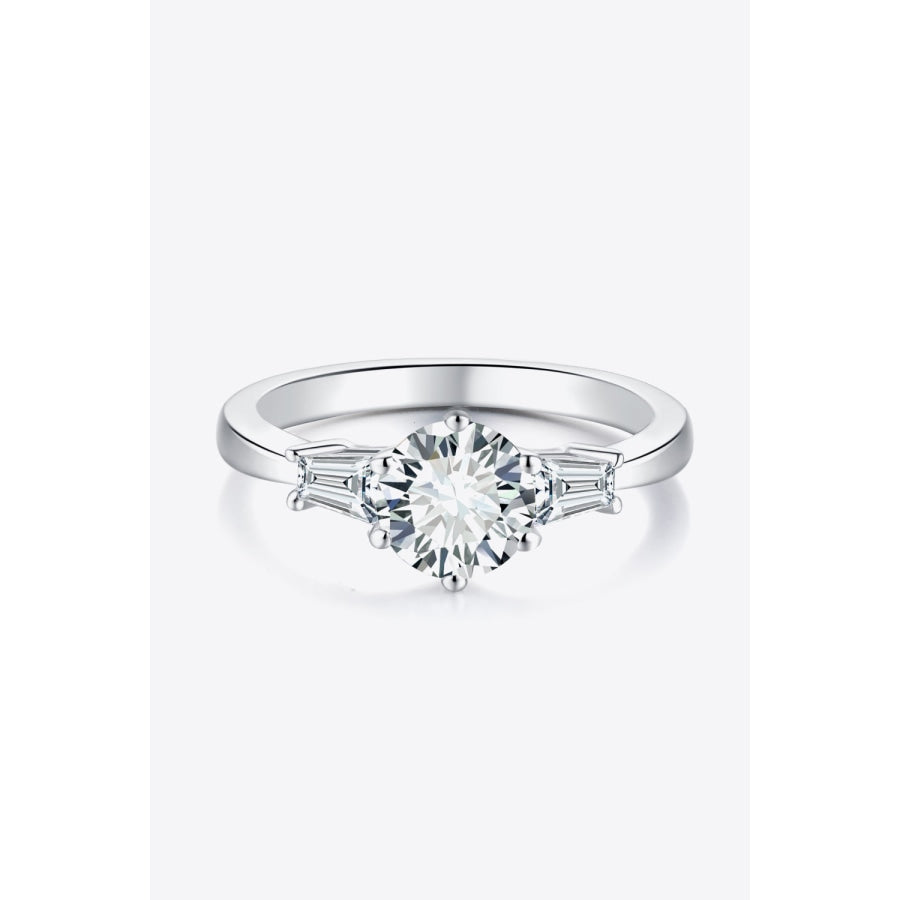 Loyal Love 1 Carat Moissanite Platinum-Plated Ring Silver / 6