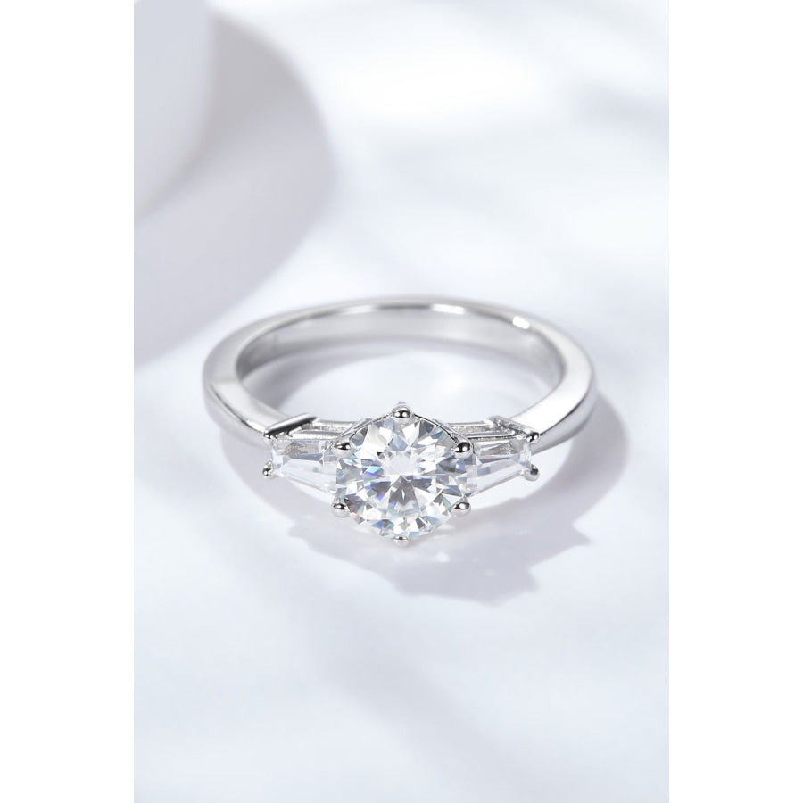 Loyal Love 1 Carat Moissanite Platinum-Plated Ring