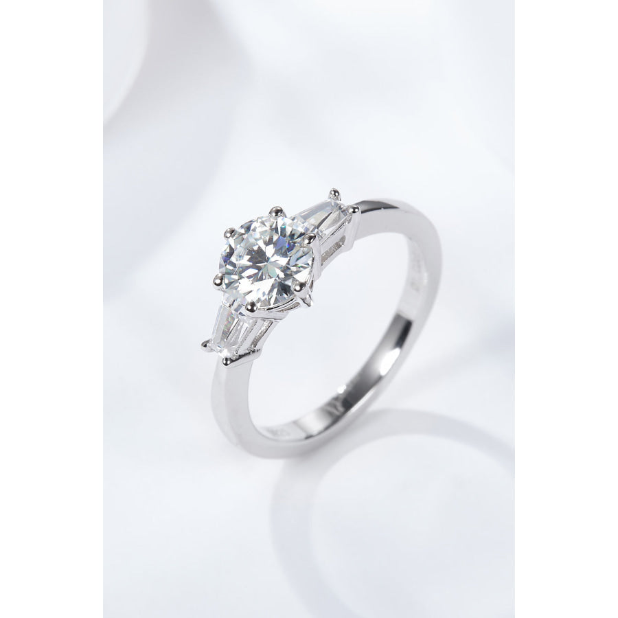 Loyal Love 1 Carat Moissanite Platinum-Plated Ring Silver / 6