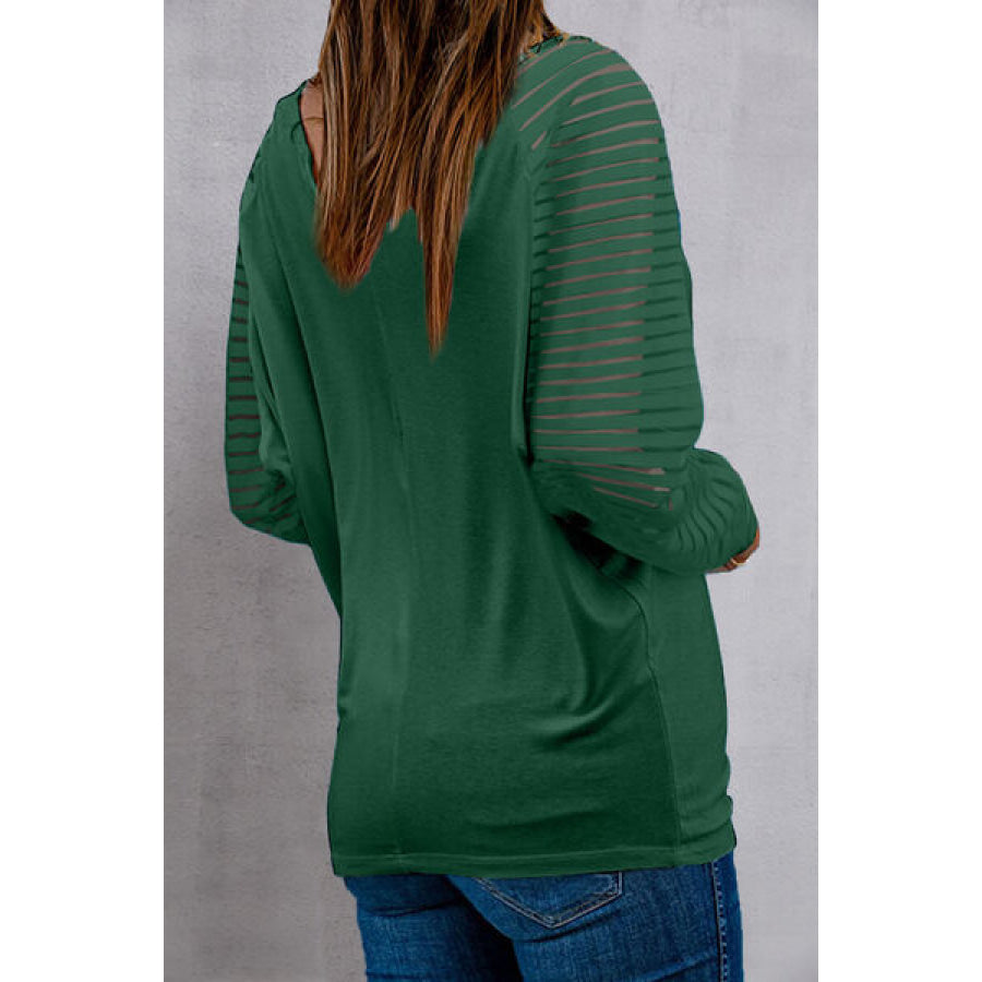 LUCKY V - Neck Raglan Sleeve Blouse Apparel and Accessories