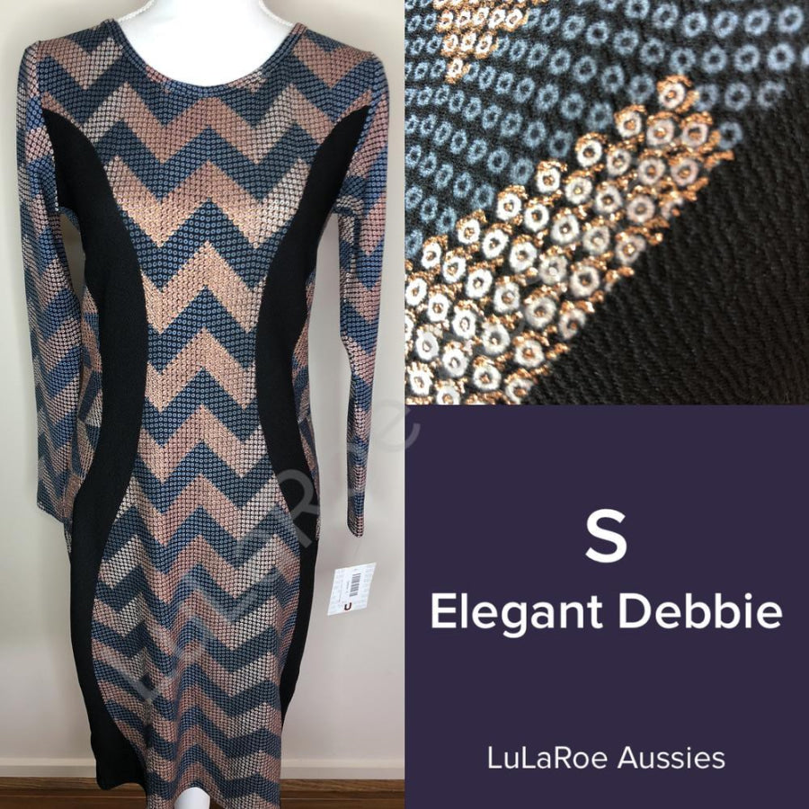 LuLaRoe Debbie M / Elegant Burgundy with white tribal and buff/cream with gold shimmer Dresses