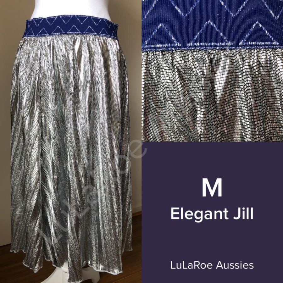 LuLaRoe Jill Skirt - Size Medium M / Silver Skirts