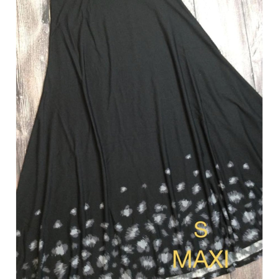 LuLaRoe Maxi Skirt - Size S S / Black with grey Skirts