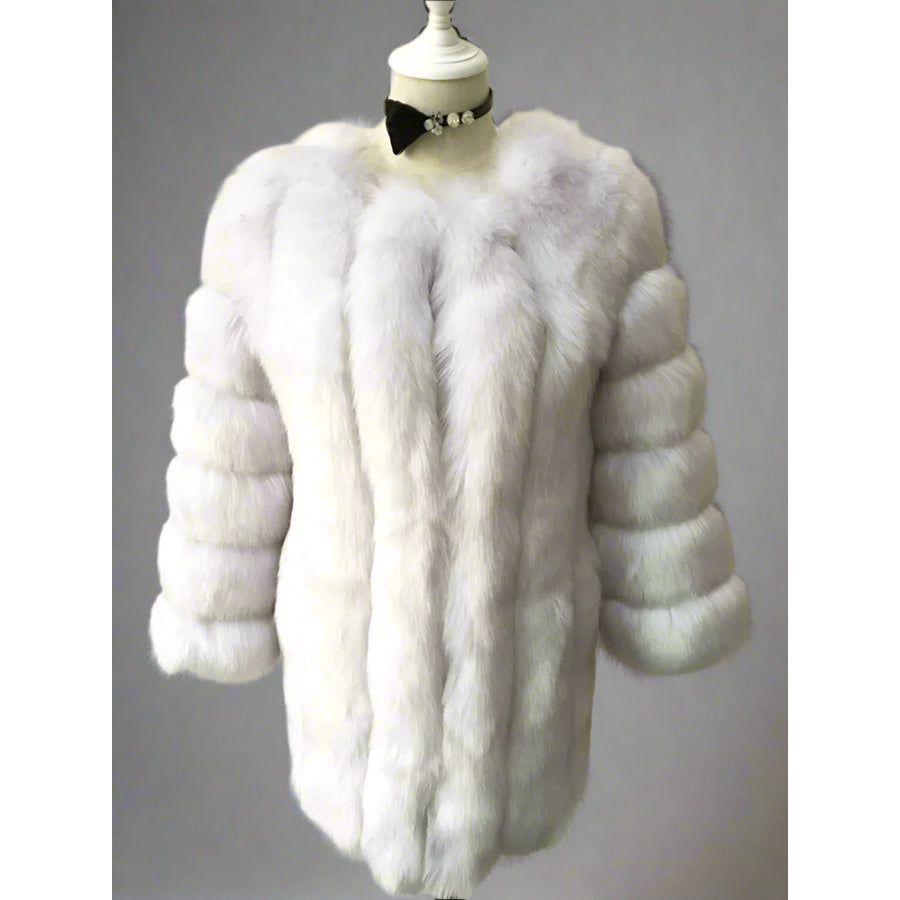 Luxury Faux Fox Fur Coat - Assorted Colours Women’s Fashion - Women’s Clothing - Jackets &amp; Coats - Faux Fur
