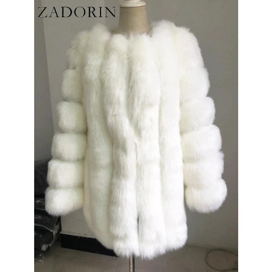 Luxury Faux Fox Fur Coat - Assorted Colours Women’s Fashion - Women’s Clothing - Jackets &amp; Coats - Faux Fur