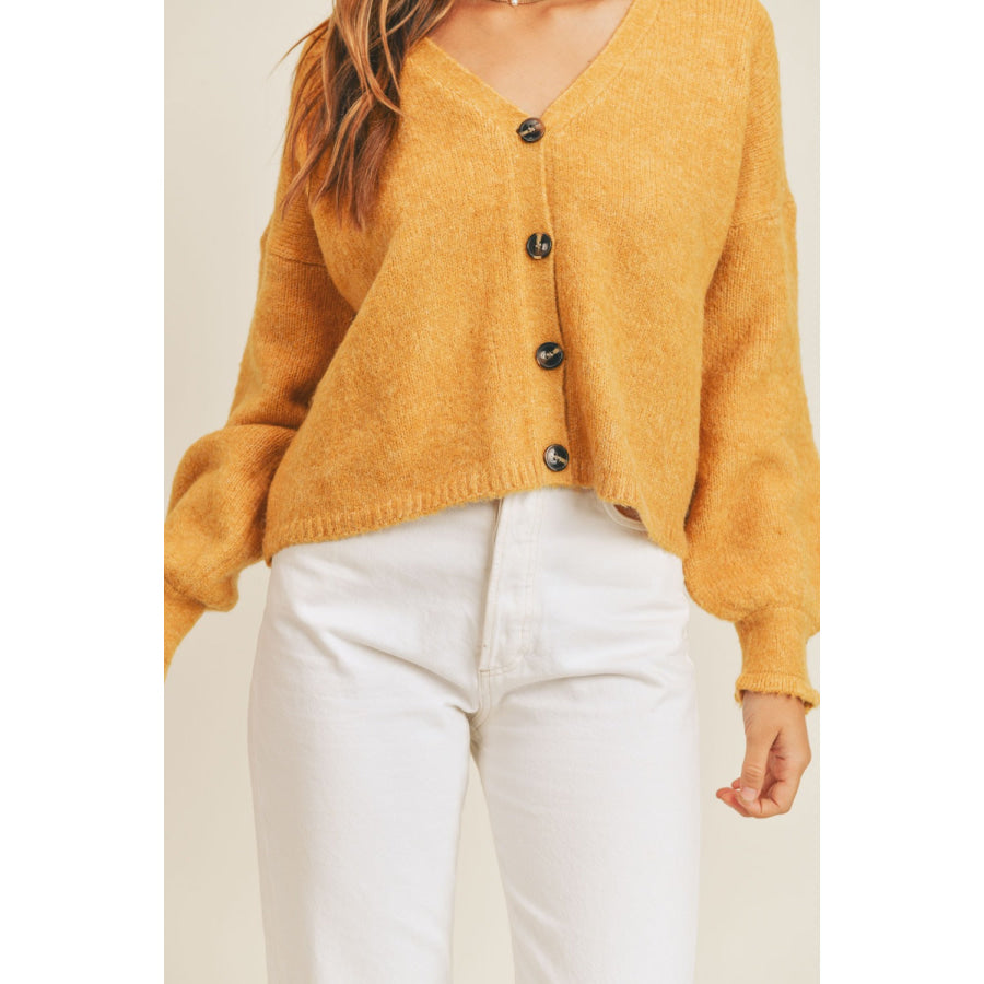 MABLE Long Sleeve Button Down Sweater Cardigan Apparel and Accessories