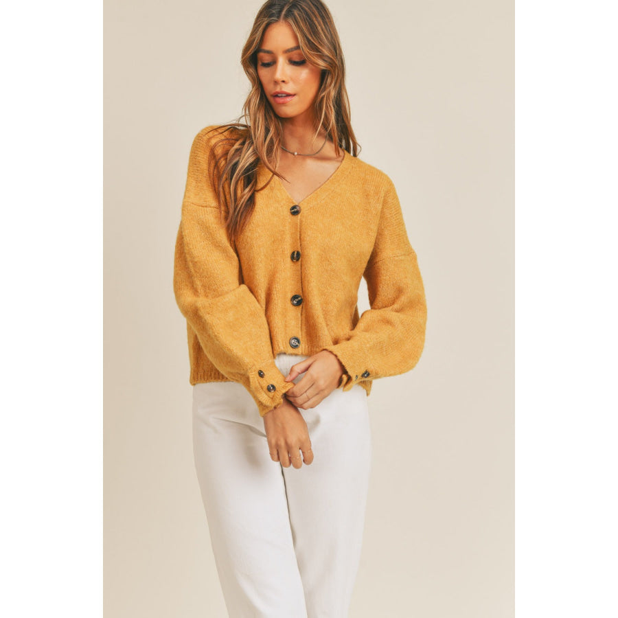 MABLE Long Sleeve Button Down Sweater Cardigan Apparel and Accessories