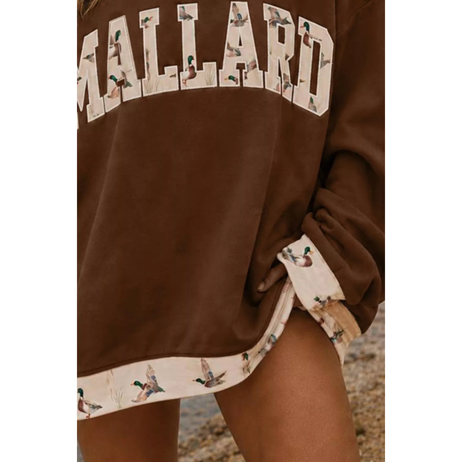Mallard Oversized Sweatshirt with Contrast Trim Apparel and Accessories