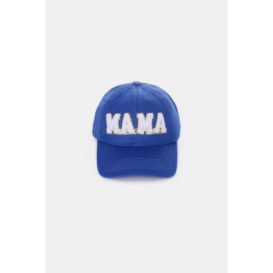 MAMA Chenille Patch Baseball Cap Classic Blue / One Size Apparel and Accessories