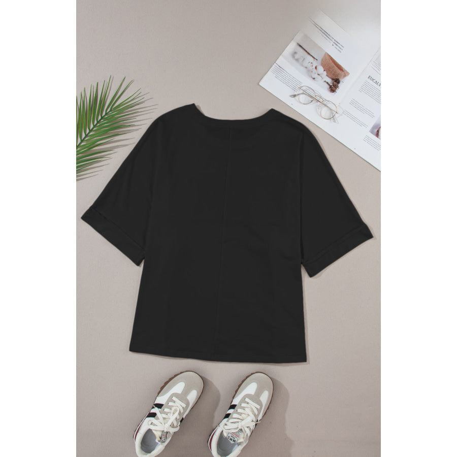 MAMA Round Neck Short Sleeve T - Shirt Apparel and Accessories