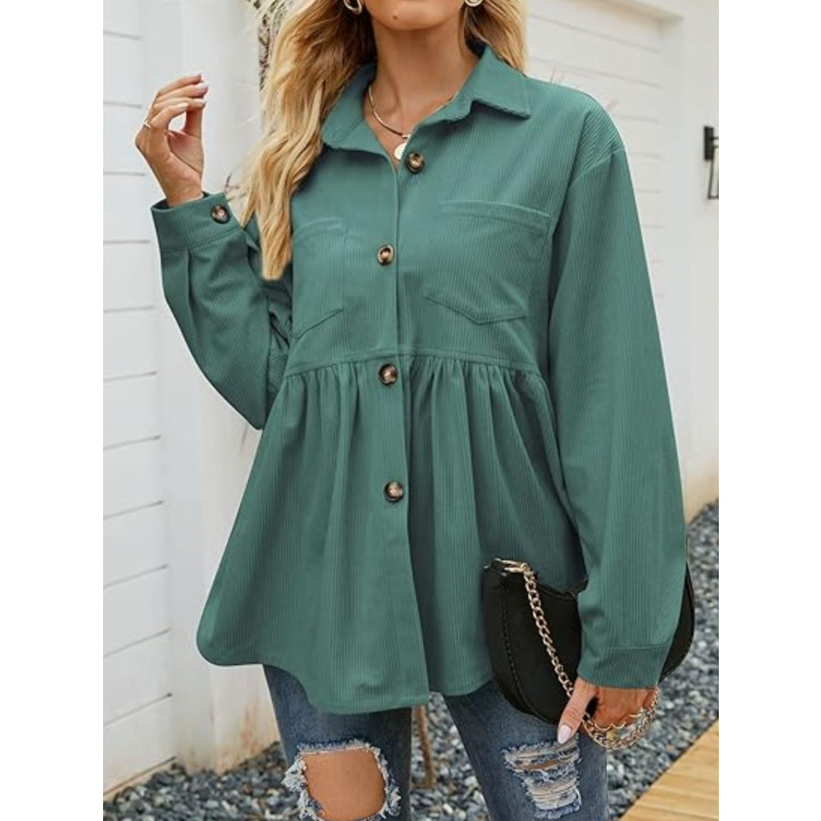 Mandy Button Up Long Sleeve Shirt Apparel and Accessories