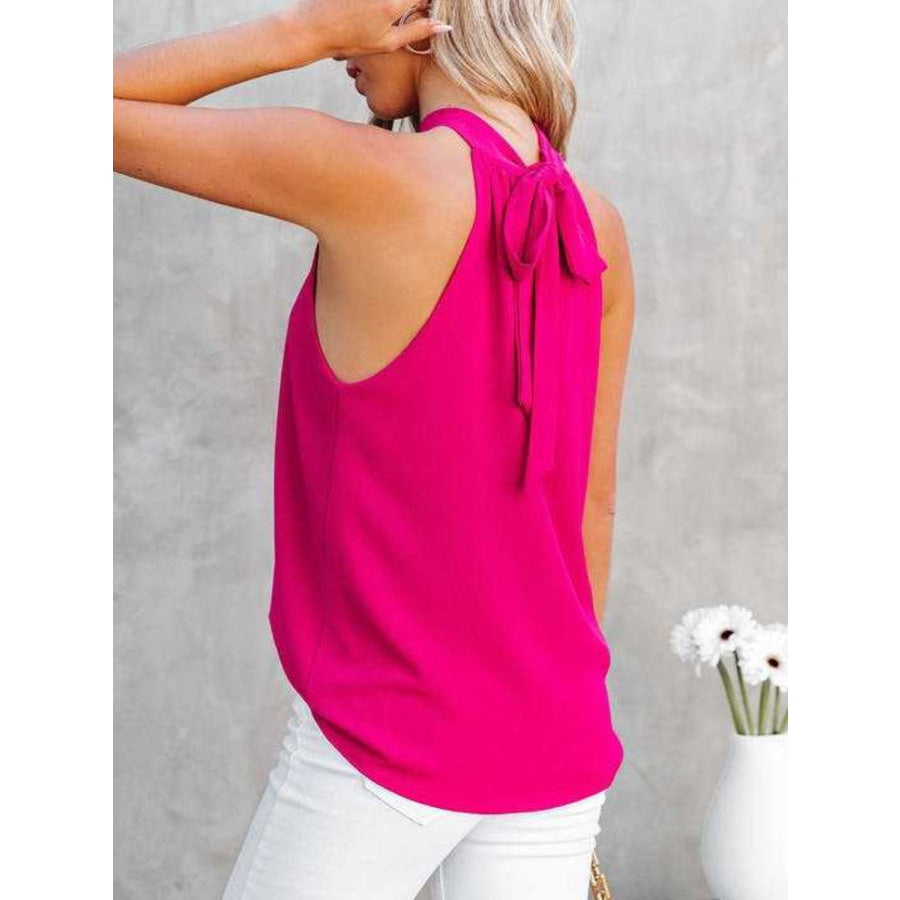 Mandy Cutout Grecian Neck Tank Apparel and Accessories