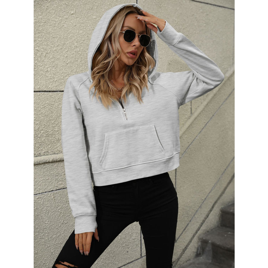 Mandy Half Zip Long Sleeve Sweatshirt Apparel and Accessories