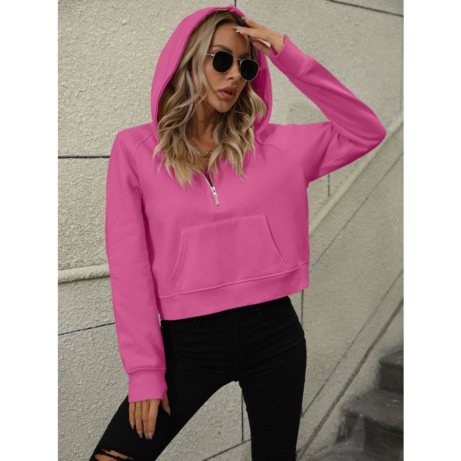 Mandy Half Zip Long Sleeve Sweatshirt Apparel and Accessories