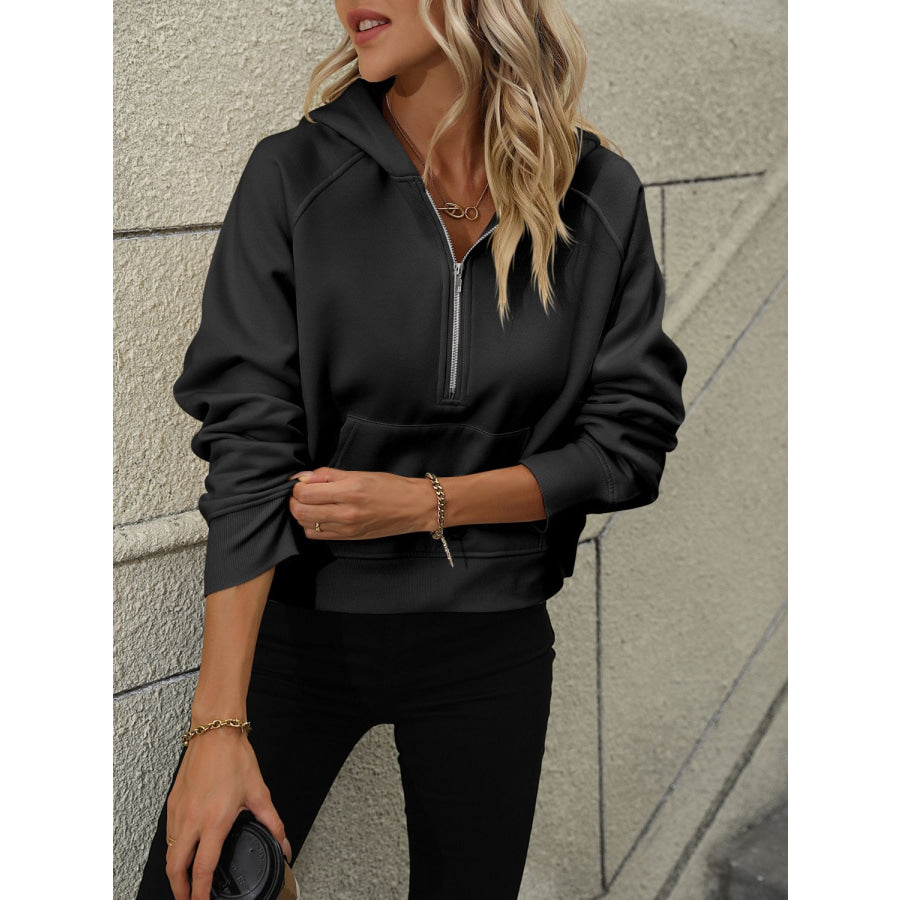 Mandy Half Zip Long Sleeve Sweatshirt Apparel and Accessories