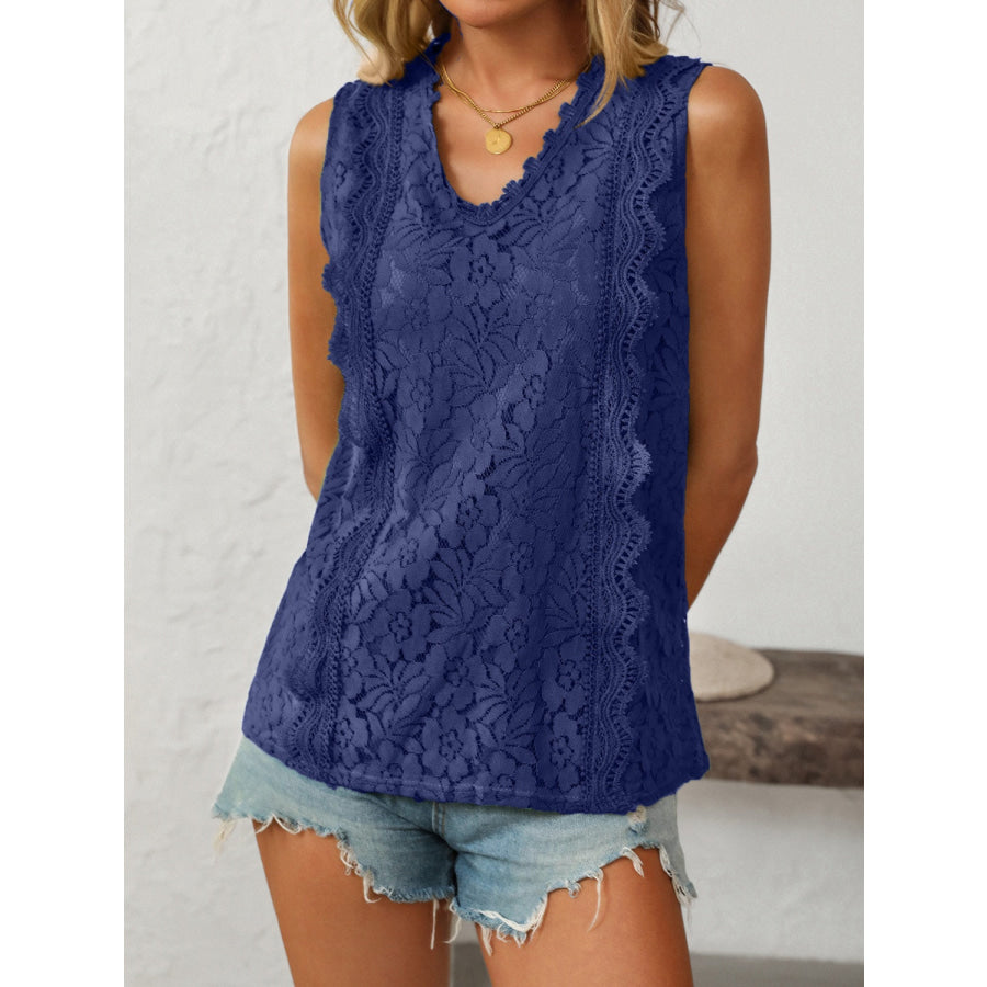 Mandy Lace V-Neck Tank Apparel and Accessories