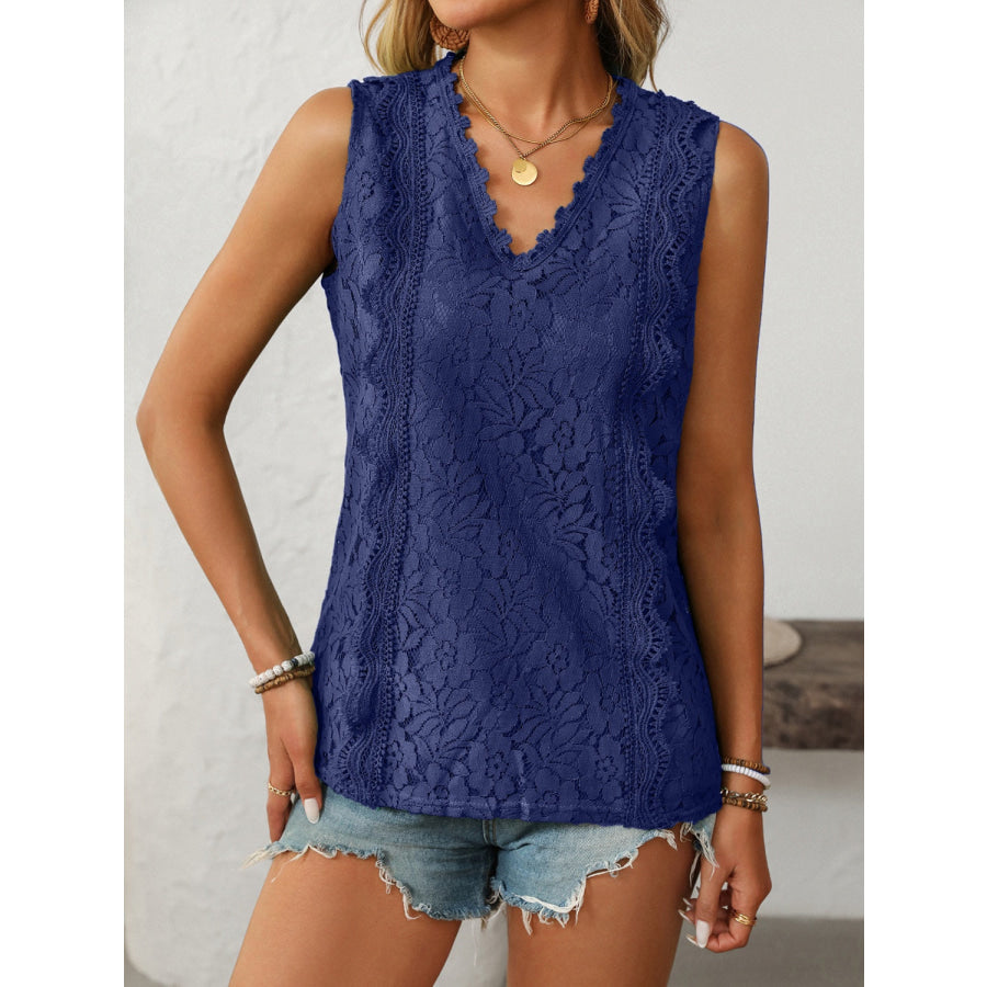 Mandy Lace V-Neck Tank Apparel and Accessories