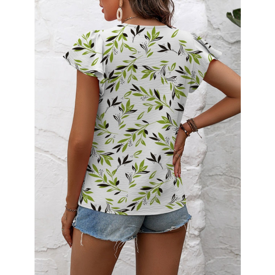 Mandy Round Neck Cap Sleeve T-Shirt Apparel and Accessories