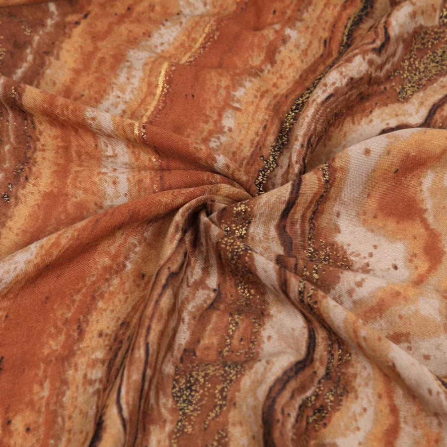 Marble Print Foil Scarf Apparel and Accessories