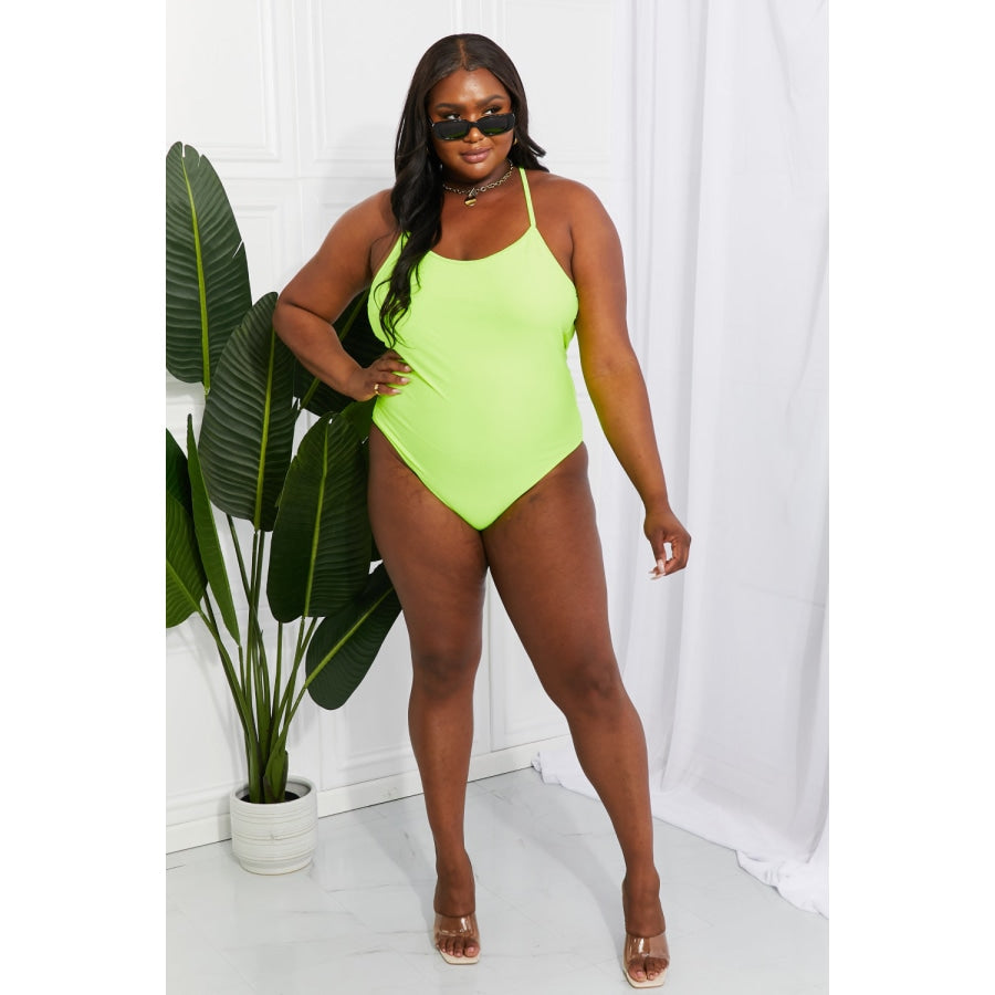 Marina West Swim High Tide One-Piece in Lemon-Lime