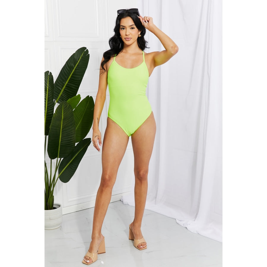 Marina West Swim High Tide One-Piece in Lemon-Lime