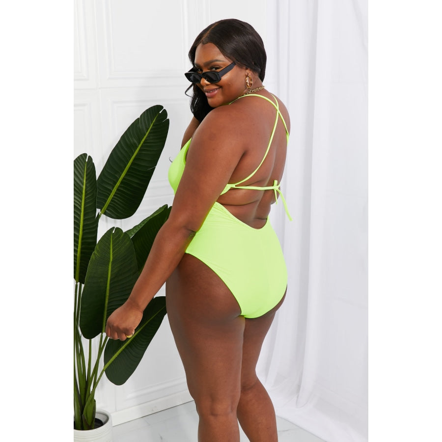 Marina West Swim High Tide One-Piece in Lemon-Lime