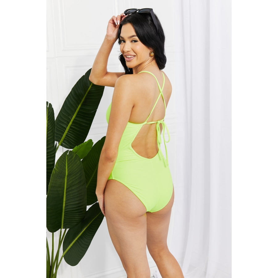 Marina West Swim High Tide One-Piece in Lemon-Lime