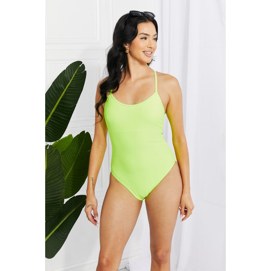 Marina West Swim High Tide One-Piece in Lemon-Lime