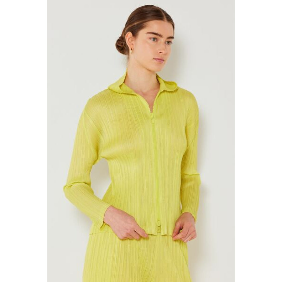 Marina West Swim Pleated Hood Jacket with 2 Way Zipper Apparel and Accessories