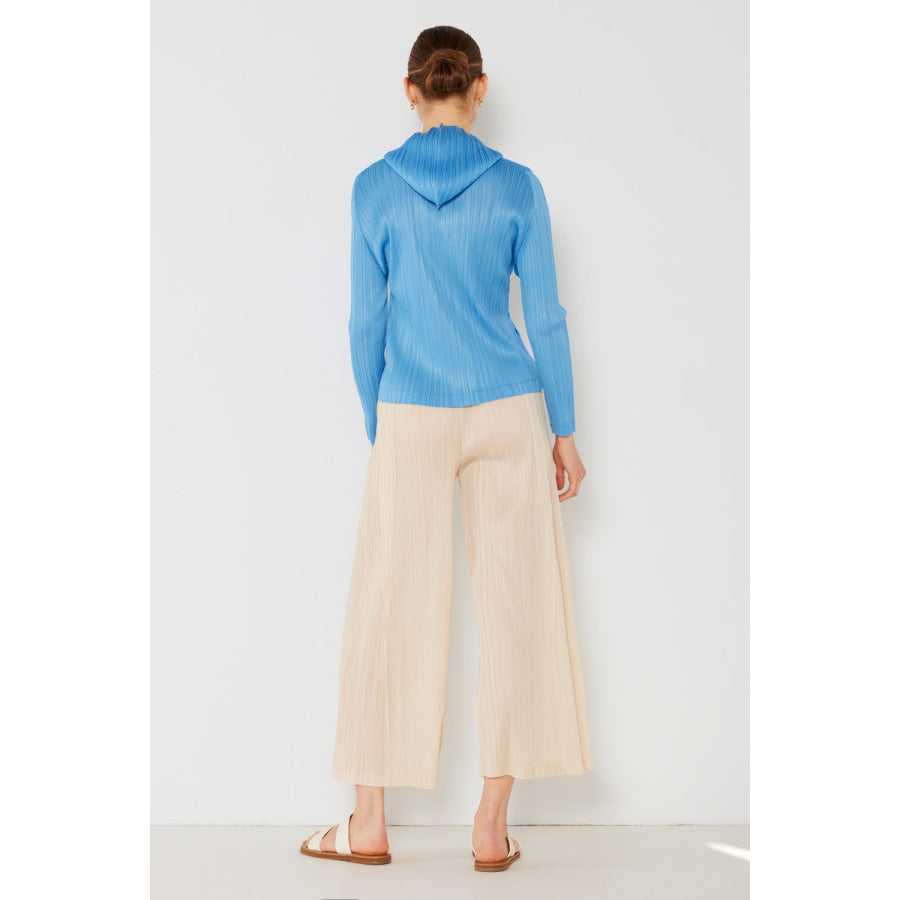Marina West Swim Pleated Wide - Leg Pants with Side Pleat Detail Apparel and Accessories
