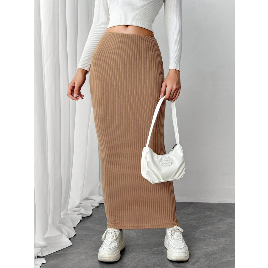 Maxi Knit Wrap Skirt Apparel and Accessories