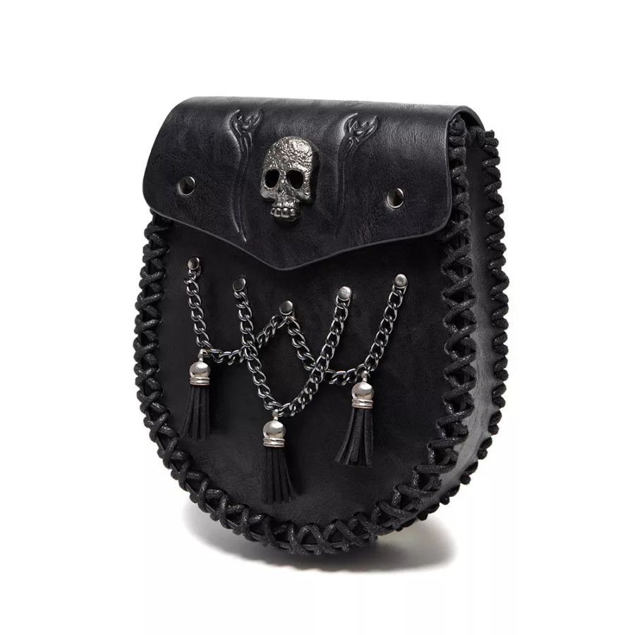 Medieval Faux Leather Belt Coin Pouch Black / ONESIZE Apparel and Accessories