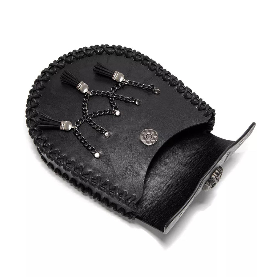 Medieval Faux Leather Belt Coin Pouch Black / ONESIZE Apparel and Accessories