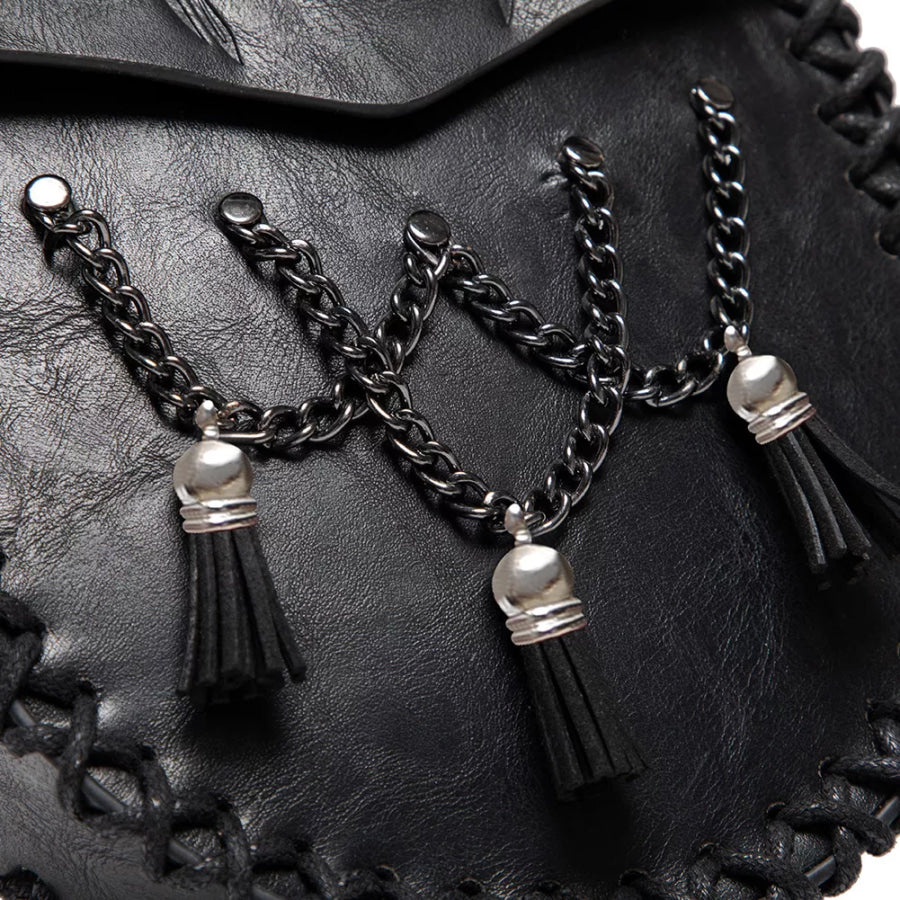 Medieval Faux Leather Belt Coin Pouch Black / ONESIZE Apparel and Accessories