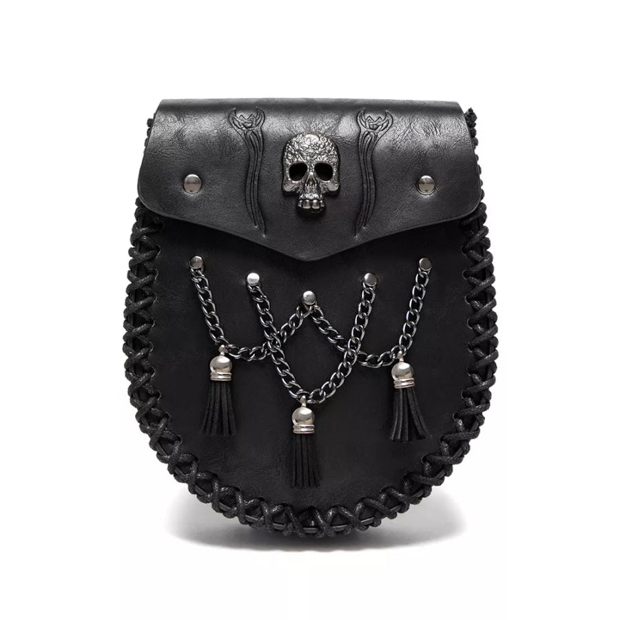 Medieval Faux Leather Belt Coin Pouch Black / ONESIZE Apparel and Accessories