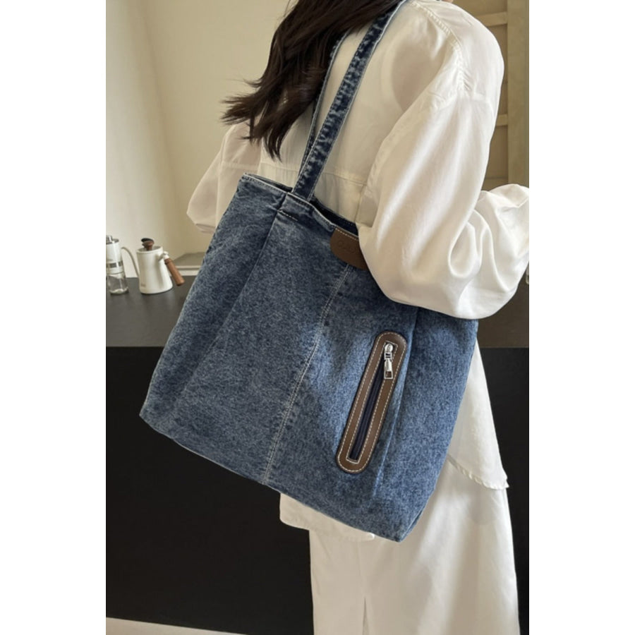 Medium Denim Tote Bag Apparel and Accessories