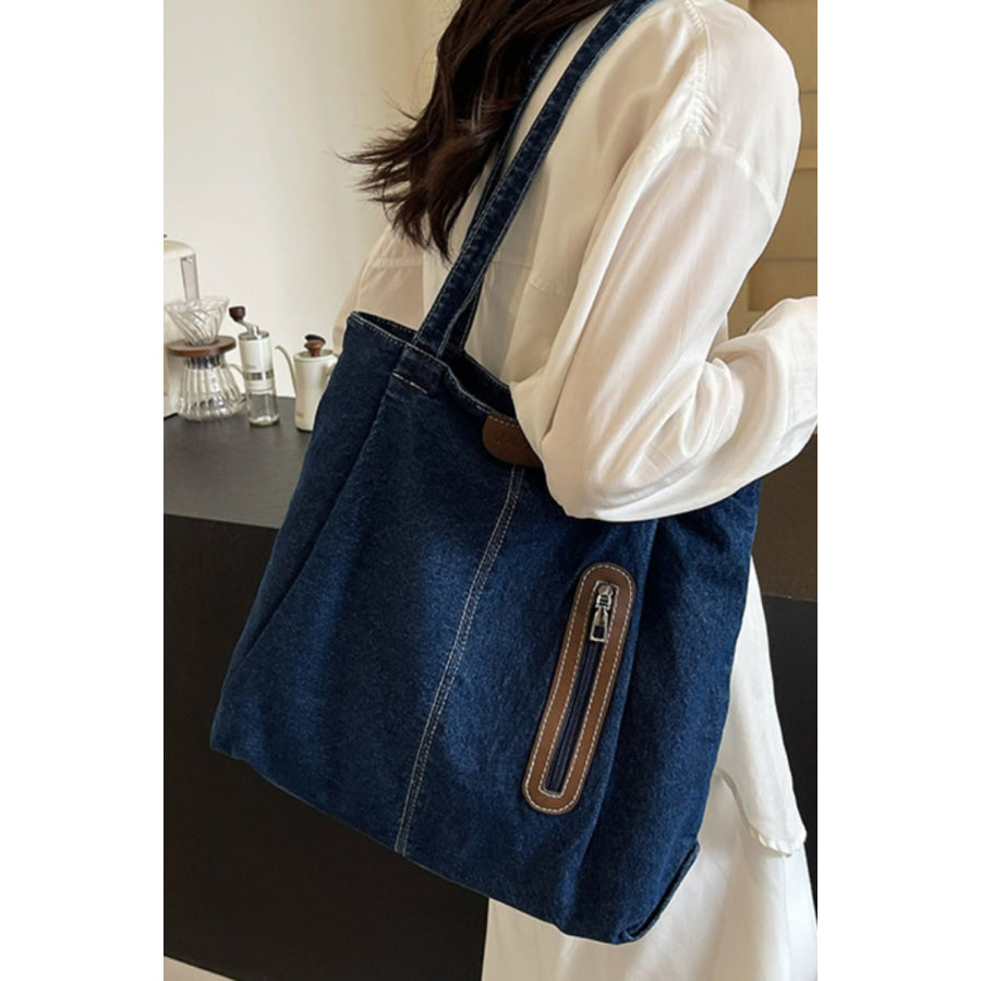 Medium Denim Tote Bag Apparel and Accessories